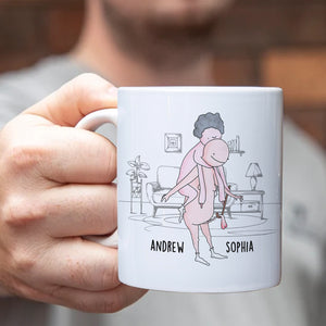 Another Year Older, Naughty Old Couple White Mug - Coffee Mug - GoDuckee