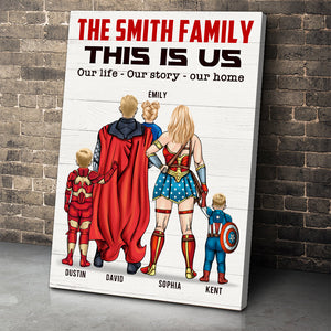 Family, This Is Us - Personalized Canvas Print For Families - Poster & Canvas - GoDuckee