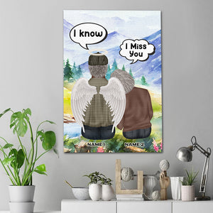 Personalized Memories Of Husband/Him in Heaven Husband Wish You Were Here - I Am With You Always Custom Wall Art - Poster & Canvas - GoDuckee