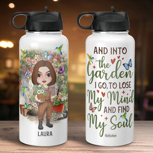 And Into The Garden I Go To Lose My Mind and Find My Soul, Personalized Water Bottle, Gifts for Gardening Lovers - Water Bottles - GoDuckee