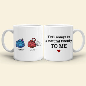 Table Top Game Dice Couple Personalized White Mug Gift - Coffee Mug - GoDuckee