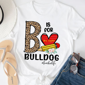 Custom Leopard Alphabet Shirt, Letter For Name - Back To School Gift for Teachers - Shirts - GoDuckee