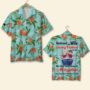 Husband And Wife Cruising Partners For Life, Couple Casual Shirt Hawaiian Shirt - Hawaiian Shirts - GoDuckee