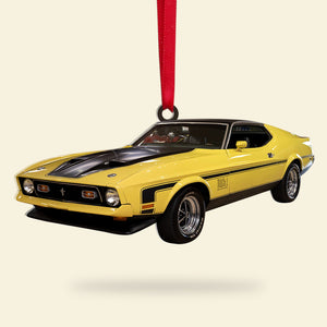 Custom Photo Muscle Car Ornament, Christmas Tree Decor, Gift For Car Enthusiastic - Ornament - GoDuckee