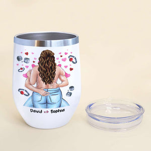 I Promise To Always Make Your Panties Wet, Personalized Tumbler, Gifts For Couple - Wine Tumbler - GoDuckee