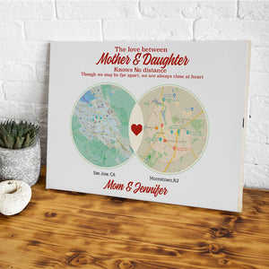 Knows No Distance Though We May Be Far Apart We Are Always Close At Heart, Family Canvas Poster - Poster & Canvas - GoDuckee