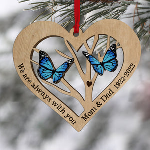 I Am Always With You Personalized Heaven Butterfly Ornament, Christmas Tree Decor - Ornament - GoDuckee