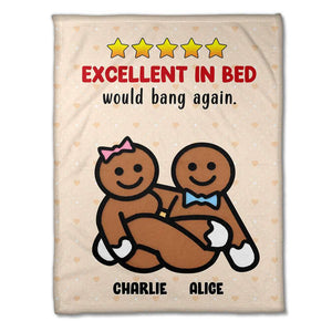 Funny Naughty Bed Couple Personalized Blanket - Blanket - GoDuckee