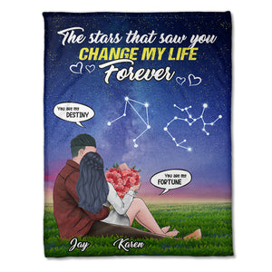 Personalized Zodiac Couple Blanket - Find Our Way To One Another - Blanket - GoDuckee