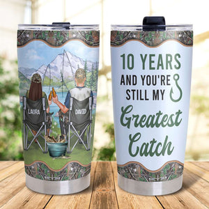 Personalized Fishing Couple Tumbler - You're Still My Greatest Catch - Tumbler Cup - GoDuckee