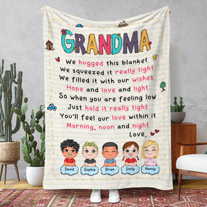 Grandchildren Personalized Blanket, Gift For Grandma 07HUDT030423HH - Blanket - GoDuckee