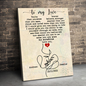 You're Braver Than You Believe Personalized Canvas Print, Couple Gift - Poster & Canvas - GoDuckee