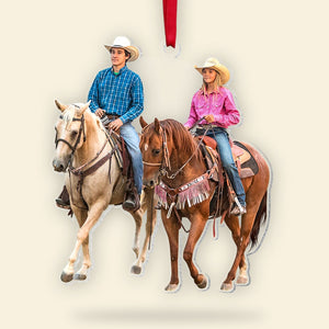 Custom Horse Photo Ornament, Christmas Tree Decor - Ornament - GoDuckee