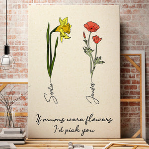 Gift For Mom And Daughter Son, Flowers Family Canvas Poster - Poster & Canvas - GoDuckee