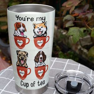 Personalized Dog Lover Tumbler - You're My Cup Of Tea - Tumbler Cup - GoDuckee
