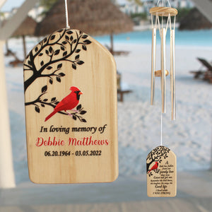 Personalized Cardinal Wind Chimes, A Limb Has Fallen From Family Tree, Memorial Gift for Loss Of Loved One - Wind Chimes - GoDuckee