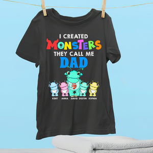 Dad I Created Monsters, Personalized Shirts, Gifts for Dads, Moms, Grandparents - Shirts - GoDuckee