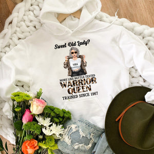 Sweet Old Lady More Like Battle Tested Warrior Queen Personalized Birthday Shirts,Gift For Woman - Shirts - GoDuckee