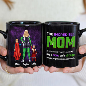 Stronger Mom 05HUDT190423TM Personalized Black Mug - Coffee Mug - GoDuckee