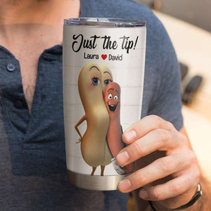 Personalized Funny Couple Tumbler - All My Naughty Thoughts Involve Me and You - Tumbler Cup - GoDuckee