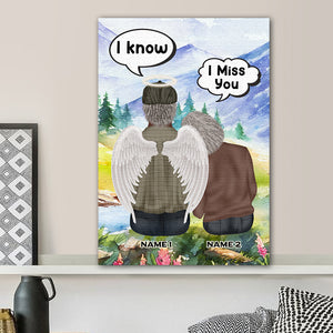 Personalized Memories Of Husband/Him in Heaven Husband Wish You Were Here - I Am With You Always Custom Wall Art - Poster & Canvas - GoDuckee