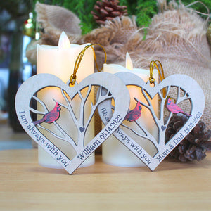 I Am Always With You Personalized Heaven Cardinal Ornament, Christmas Tree Decor hso0811 - Ornament - GoDuckee