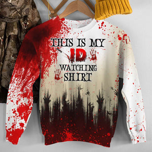 Blood Splatter Shirt - This Is My Watching ID Shirt - AOP Products - GoDuckee