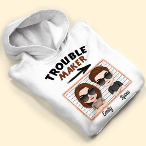 Trouble Maker Partner In Crime Personalized Couple Shirt, Gift For Couple - Shirts - GoDuckee
