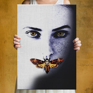 Custom Horror Face Poster, The Silence O.T.L, Girl Mouth Butterfly - Poster & Canvas - GoDuckee