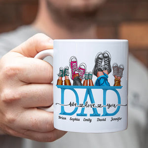 We Love You, Gift For Dad, Personalized Mug, Shoes Mug, Father's Day Gift - Coffee Mug - GoDuckee
