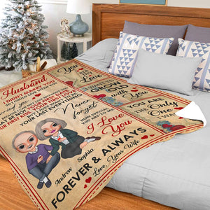 To My Love I Want To Grow Old With You Personalized Blanket, Gift For Couple - Blanket - GoDuckee