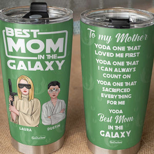Personalized Best Galaxy Mom Tumbler, Mom Kid, Fighting Mode - Tumbler Cup - GoDuckee