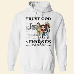 Trust God & Horses Not People, Bestfriend My Horse T-shirt Hoodie Sweatshirt - Shirts - GoDuckee
