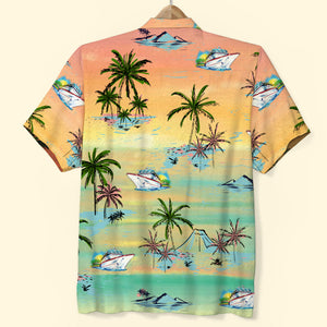 We're In It For The Long Journey, Couple Cheer Hawaiian Shirt, Aloha Shirt - Hawaiian Shirts - GoDuckee