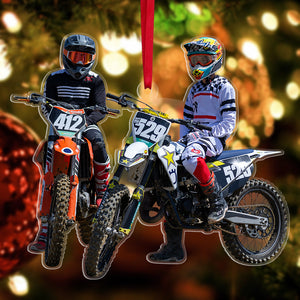 Custom Motocross Ornament, Christmas Tree Decor - Ornament - GoDuckee