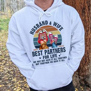Husband and Wife Best Partners For Life Personalized Shirt, Gift For Couple - Shirts - GoDuckee