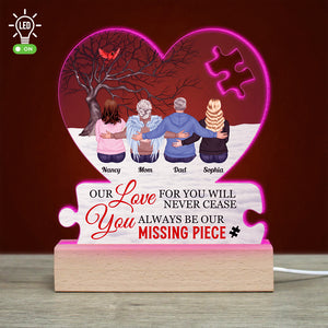 You Always Be Our Missing Piece, Gift For Mother- Personalized Led Light- Mother's Day Led Light - Led Night Light - GoDuckee