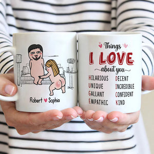 Things I Love About You - Personalized Couple Tumbler - Gift For Tumbler - Coffee Mug - GoDuckee