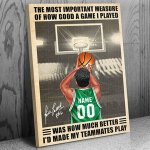 The Most Important Measure of How Good A Game I Played, Personalized Canvas Print for Basketball Players - Poster & Canvas - GoDuckee