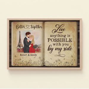 Anything Is Possible With You By My Side Personalized Couple Canvas Print, Gift For Couple - Poster & Canvas - GoDuckee