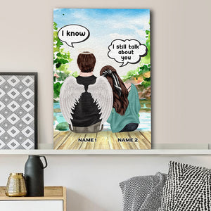 Personalized Memories Of Husband in Heaven, Husband - Wife I miss you - I am always there Custom Wall Art - Poster & Canvas - GoDuckee