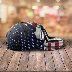 Hand Holding Flag Personalized Veteran Classic Cap - Classic Cap - GoDuckee