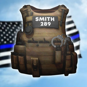 Police Bulletproof Vest - Personalized Pillow - Gift for Police - Pillow - GoDuckee