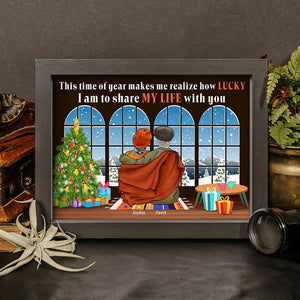 Old Couple How Lucky I Am To Share My Life With You, Personalized Canvas Print - Poster & Canvas - GoDuckee