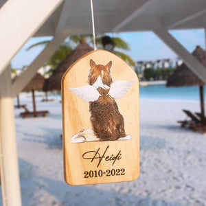 Personalized Heaven Dog Wind Chimes, Sympathy Gift For Loss Of Dogs, Keep Myself Busy But Still Think Of You - Wind Chimes - GoDuckee