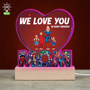 Family 03DNDT310323TM Family Personalized 3D Led Light Wooden Base Gift For Mom - Led Night Light - GoDuckee