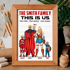 Family, This Is Us - Personalized Canvas Print For Families - Poster & Canvas - GoDuckee