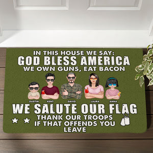 Veteran In This House We Say - Personalized Doormat - Doormat - GoDuckee