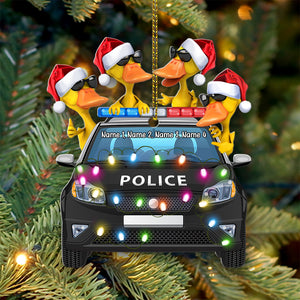 Police Duck - Personalized Christmas Ornament - Christmas Gift For Police Officer - Ornament - GoDuckee