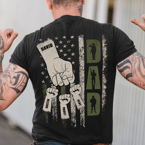 Veteran Dad Fist Thumb, Personalized Shirts, Gifts for Dads - Shirts - GoDuckee